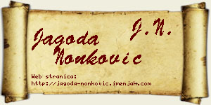 Jagoda Nonković vizit kartica